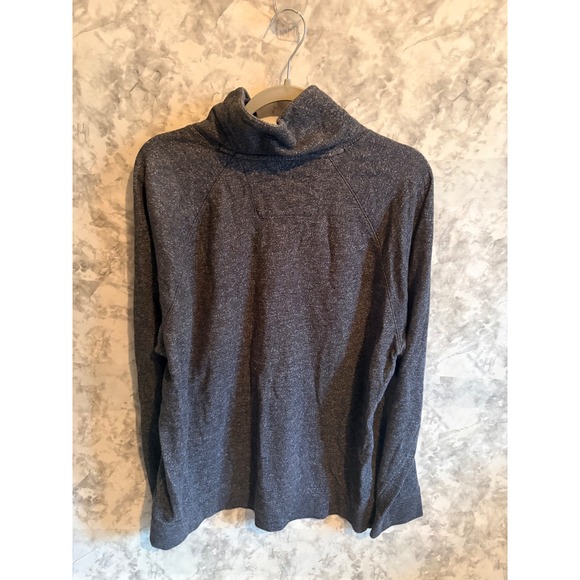 Banana Republic Men's XL Gray Heathered Cowl Neck Button Pullover Sweatshirt‎ - Picture 2 of 6